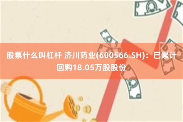 股票什么叫杠杆 济川药业(600566.SH)：已累计回购18.05万股股份